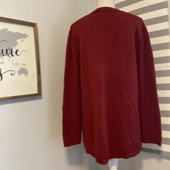 Soft Surroundings Rust Cable Knit Pullover Tunic Sweater Size Large - Picture 5 of 9